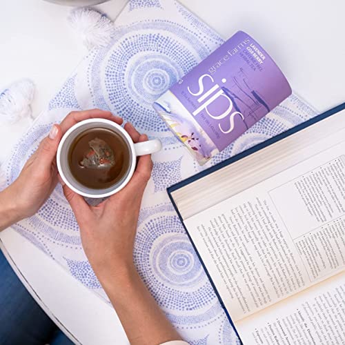 Grace Farms Lavender Goji Berry Herbal Tea (16 Count Plastic-Free Premium Sachets) | Naturally Sweet, Stress Relieving and Caffeine Free | Organic and thumbnail
