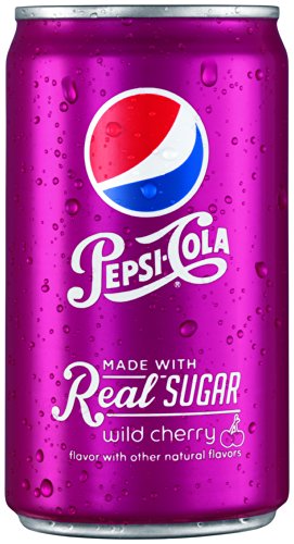 Pepsi Made with Real Sugar, Wild Cherry, 7.5 Fl Oz Mini Cans, 24 Pack thumbnail