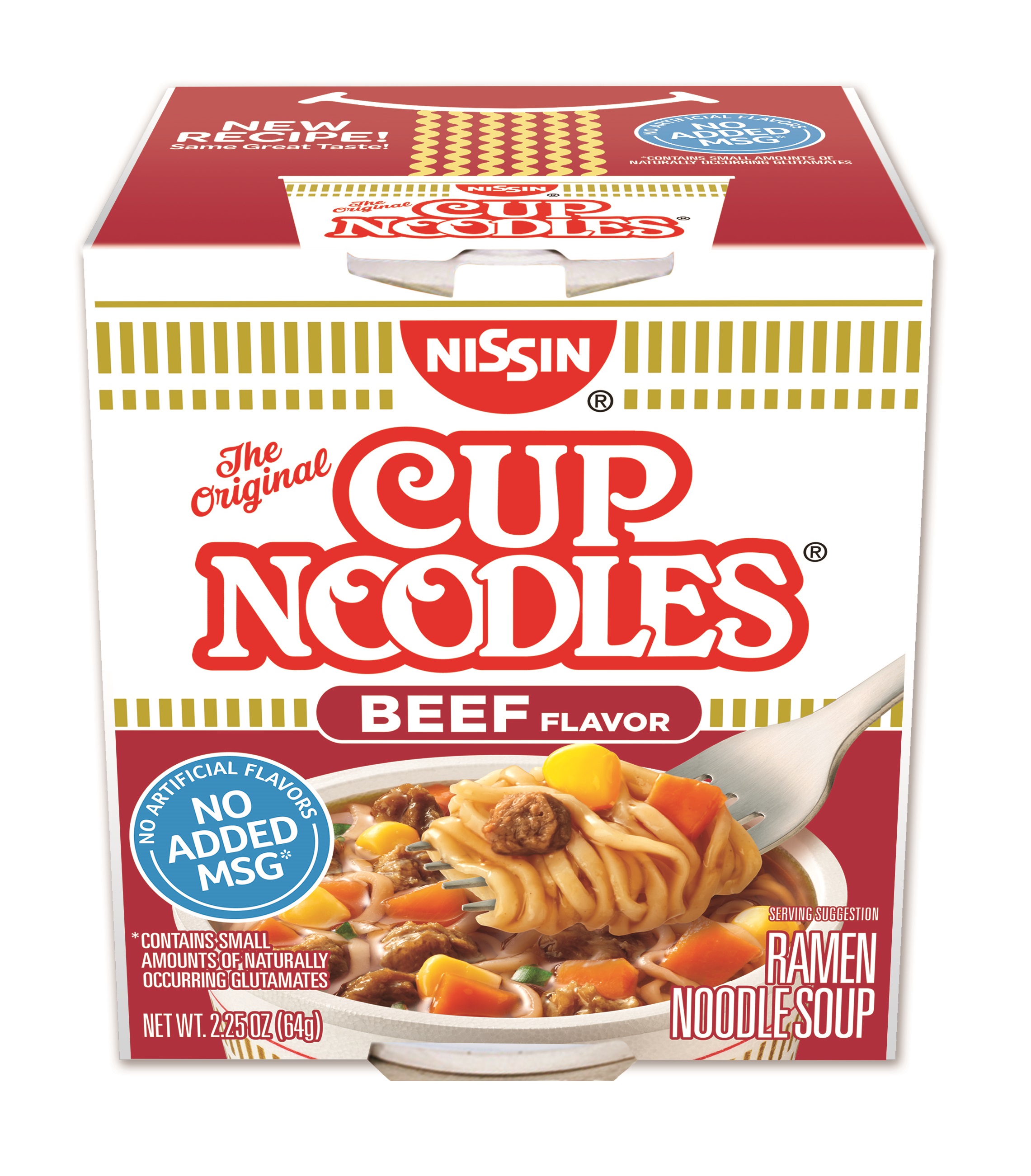 Nissin Cup Noodles Beef Flavor Ramen Noodle Soup, 2.25 oz - Baker's