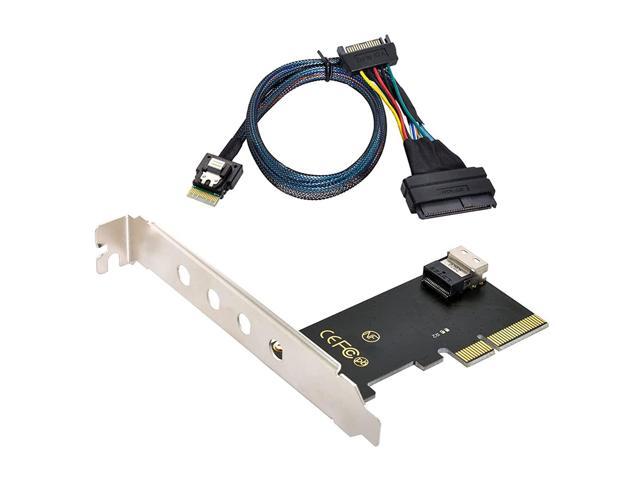 Pci-E 3.0 4.0 to Sff-8654 Slimline Sas Card Adapter and U.2 U2 Sff-8639 Nvme Pcie Ssd Cable for Mainboard Ssd