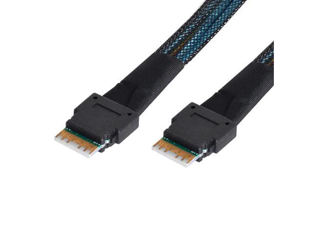NGFF SFF-8654 Slim SAS to PCI-E Slimline SAS 4.0 SFF-8654 4i 38pin Host Target Cable 50cm