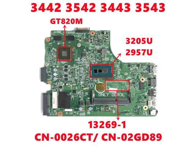 CN-0026CT 026CT CN-02GD89 2GD89 for Dell Inspiron 3442 3542 3443 3543 Laptop Motherboard 13269-1 with 3205U 2957U N15V-GM-S-A2
