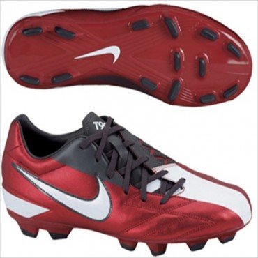 Nike Men's NIKE T90 SHOOT IV FG SOCCER CLEATS 10 (CHALLENGE RED/WHITE/ANTHRACITE) thumbnail
