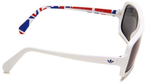 Adidas Greenville Ah32-6051 Rectangle Sunglasses,White Union Jack Frame/Steel Blue Mirror Lens,59 Mm thumbnail