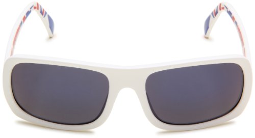Adidas Greenville Ah32-6051 Rectangle Sunglasses,White Union Jack Frame/Steel Blue Mirror Lens,59 Mm thumbnail