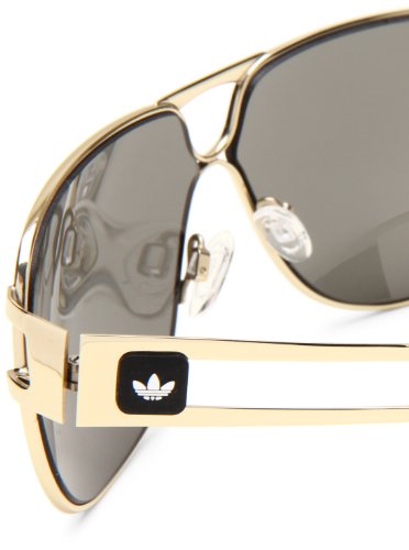 Adidas Conductor Hi Ah36-6051 Aviator Sunglasses,Gold Shiny Frame/Green Lens,One Size thumbnail