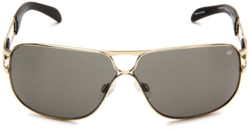 Adidas Conductor Hi Ah36-6051 Aviator Sunglasses,Gold Shiny Frame/Green Lens,One Size thumbnail