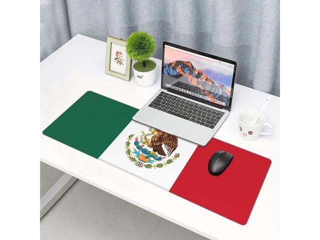 Mexico Flag Pattern Extended Large Xxl Gaming Mouse Pad Mat ( 31.5 X 11.8 in ), Mousepad Keyboard with Non-Slip Rubber Base Waterproof Stitched.