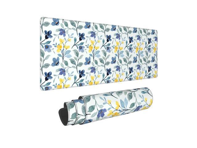 Floral Mouse Pad Giant Desk Mat Xl Mousepad 31.5X11.8 Inch Large Gaming Keyboard Pad Non-Slip Desk Pad with Stitched Edges Extended Mouse Mat for.