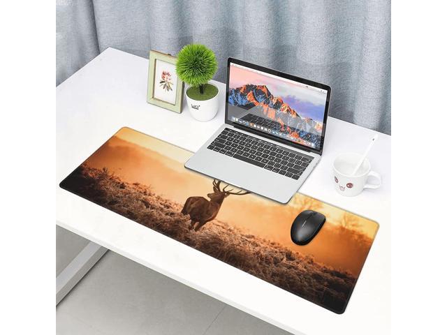 Deer Wilderness Nature Countryside Extended Large Xxl Gaming Mouse Pad Mat ( 31.5 X 11.8 in), Mousepad Keyboard with Non-Slip Rubber Base.