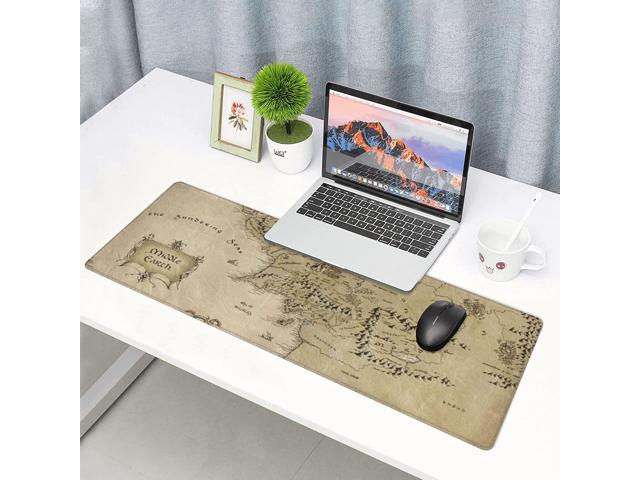 Middle Earth Map Extended Large Xxl Gaming Mouse Pad Mat ( 31.5 X 11.8 in ), Mousepad Keyboard with Non-Slip Rubber Base Waterproof Stitched Edges.