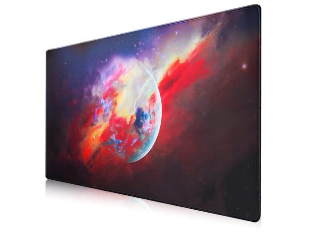 Extended Mouse Pad with Non-Slip Soft Rubber Base, Comfortable Extra Large Computer Mouse Mat with Stitched Edge for Home Office Desk Gaming Laptop.