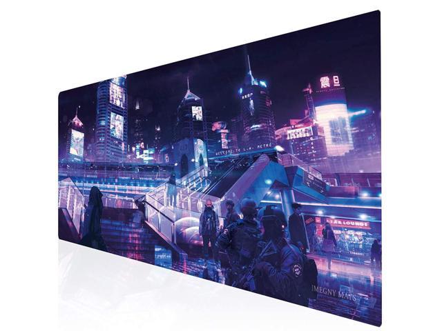 Large Gaming Mouse Pad, Extended Xxl Desk Pad & Non-Slip Rubber Mat for Mice and Keyboard with Stitched Edges (90X40 Zisecity006)