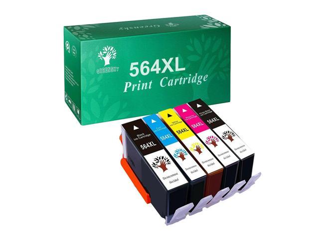 5 Value-Pack for Hp 564Xl Ink Cartridge for Photosmart 7520 7525 7510 7515 Chip