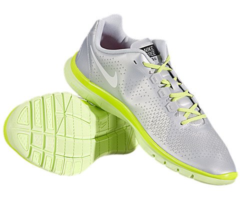Nike Women's Free Advantage - Pure Platinum / White-Liquid Lime-Cyber, 10 B US thumbnail