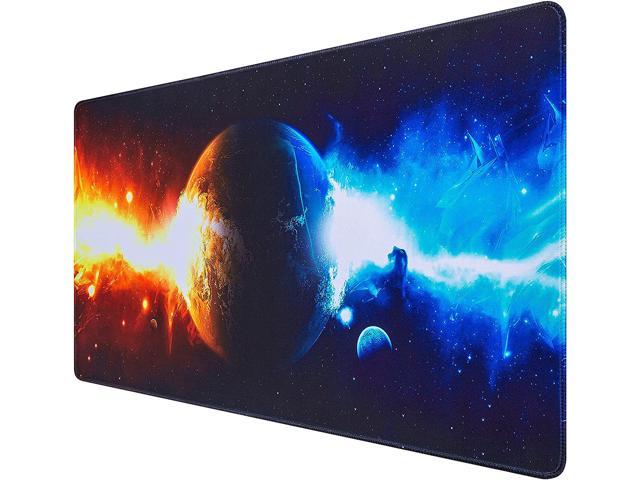 Gaming Mouse Pad, Extended Mouse Pad, 31.5x15.7x0.12inch XXL Large Big Computer Keyboard Mouse Mat Desk Pad with Non-Slip Rubber Base and Stitched.