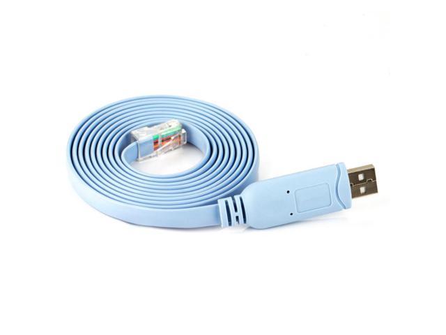 1.8M USB to RJ45 for Cisco USB Console Cable CONSOLE Debug Line A7H5 for Cisco H3C HP Arba 9306 Huawei Router Rollover Console
