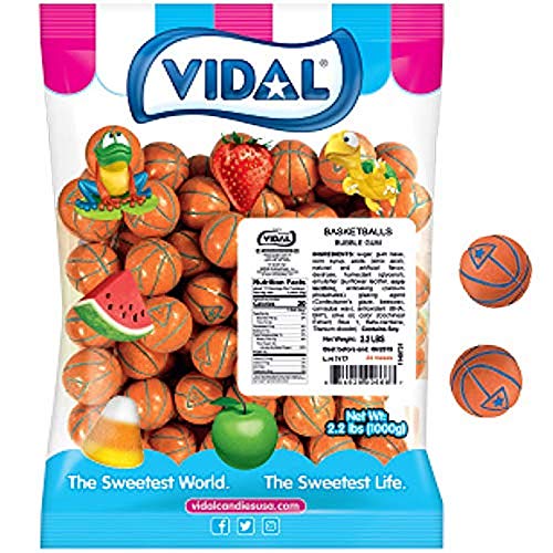 Vidal Basketball Bubble Gum Gumballs - Unwrapped - 2.2 Pound Bag thumbnail