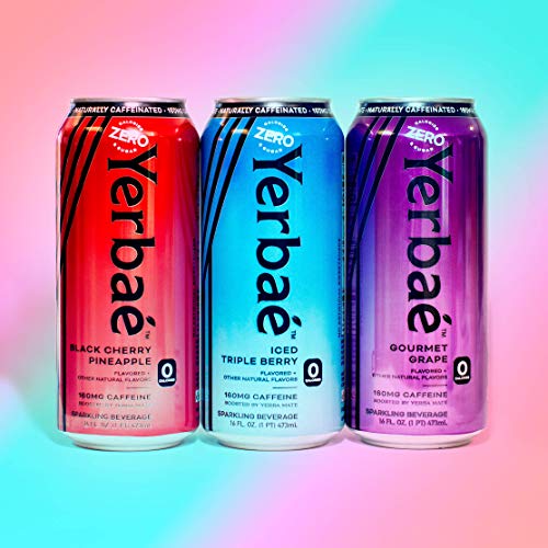 Yerbae Sparkling Water - Natural Energy Drink Seltzer with Caffeine  Antioxidants  Yerba Mate - 0 Sugar  No Calories (Variety 12-pack of 16oz Cans) Go thumbnail