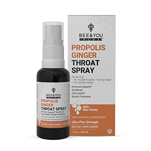 Bee & You, Propolis Ginger Throat Spray, 1 Fl Oz (30 Ml)