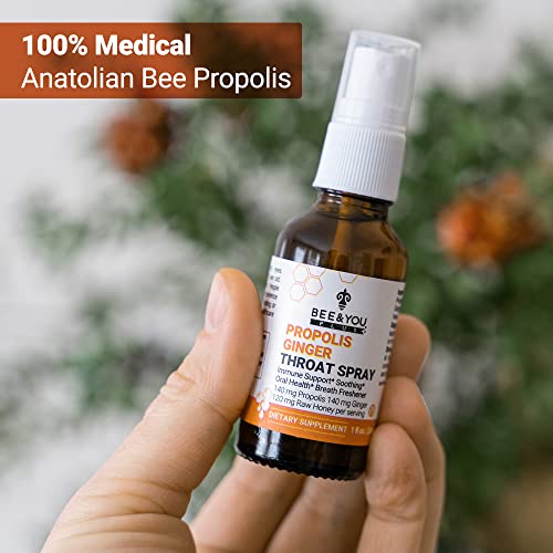 Bee & You, Propolis Ginger Throat Spray, 1 Fl Oz (30 Ml) thumbnail