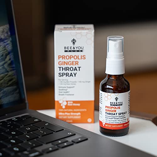 Bee & You, Propolis Ginger Throat Spray, 1 Fl Oz (30 Ml) thumbnail