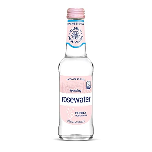 Bubbly Rosewater Sparkling Water - 8.5 Fl Oz, Pack of 6 Glass Bottles, Sugar-Free, Unsweetened, Zero Calorie, 100% Natural thumbnail