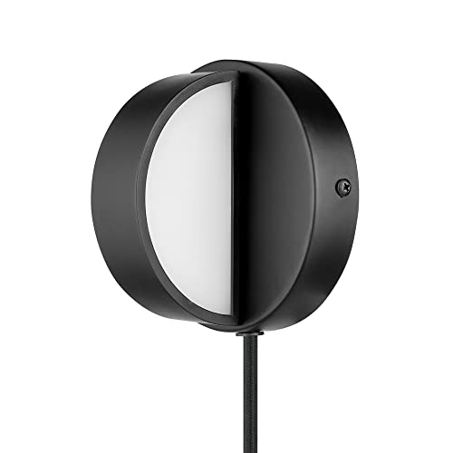 Globe Electric 51848 LED Integrated Plug-in or Hardwire Wall Sconce 2-Pack  Matte Black  350 Degree Rotation  16 W  200 Lumens  3000 Kelvin thumbnail