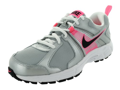 Nike Kids Dart 10 (GS/PS) Metallic Silver/Black/White/Dgtl Pnk Running Shoes 6 Kids US thumbnail