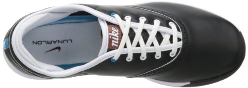 Nike Golf Women's Nike Lunar Duet Classic Golf Shoe,Black/White/Neo Turquoise,10 M US