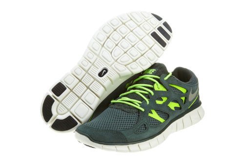 Nike Free Run+ 2 Mens Running Shoes 537732-303 Vintage Green 10 M US thumbnail