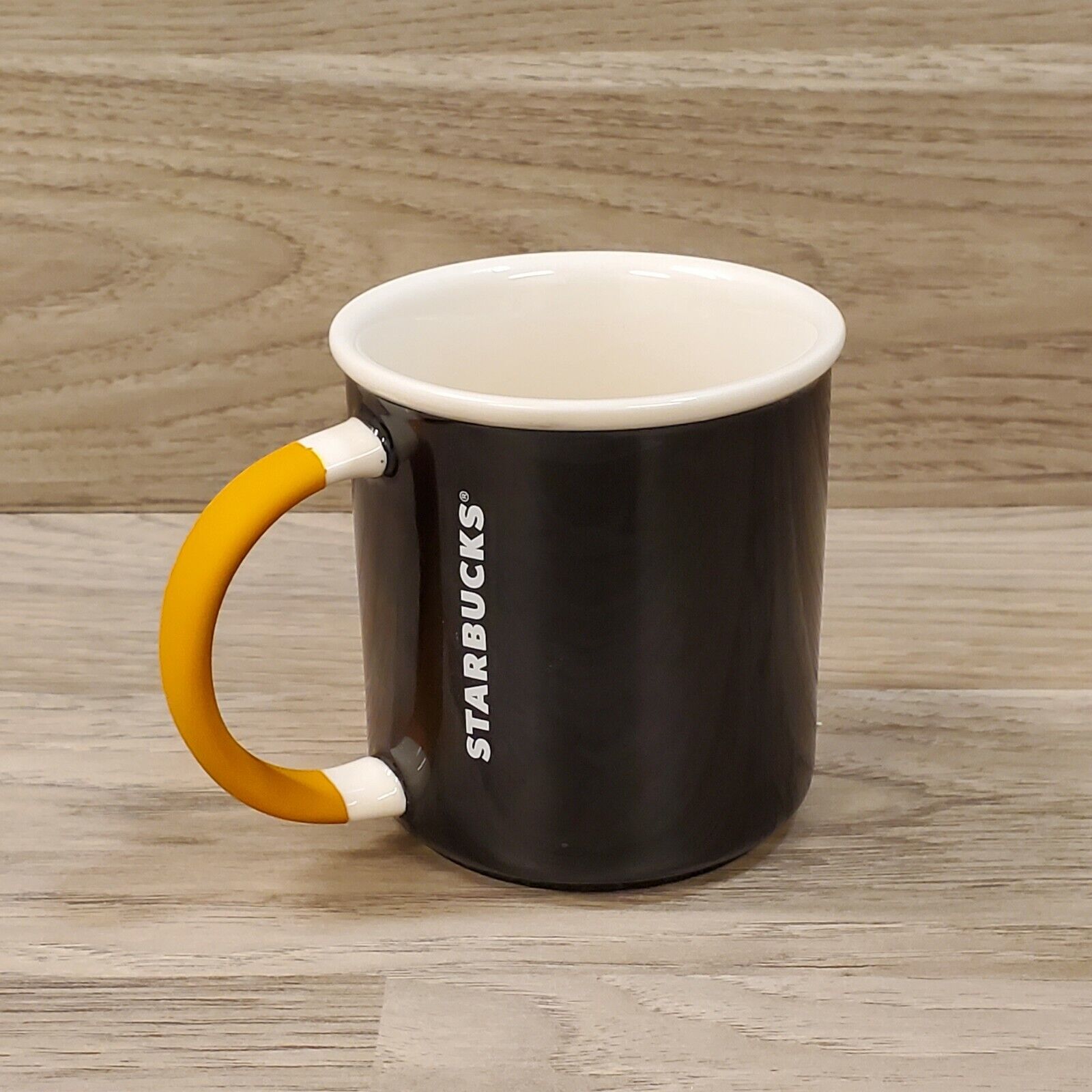Starbucks Brew Pour Love 12 Oz Mug Ceramic Black Matte Orange 2018 Coffee Tea thumbnail