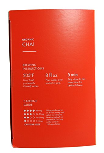 Starbucks Teavana Organic Chai Black Tea Blend - 12 Full-Leaf Sachets thumbnail