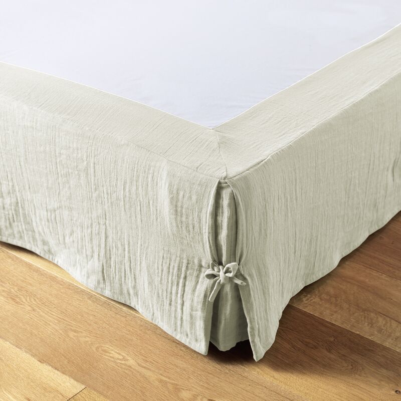 Cache-sommier Gaze De Coton 180 X 200 Cm Gaia Vert D'eau - Vert Clair