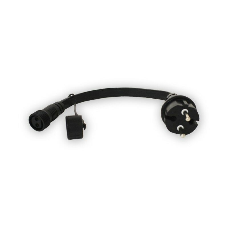 Cable D'alimentation Plat Noir Pour Guirlande Foraine
