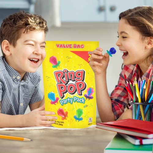 Ring Pop Individually Wrapped Back to School Bulk Lollipop Variety Party Pack – 20 Count Lollipop Suckers W/ Assorted Flavors - Fun Candy/Supplies F thumbnail