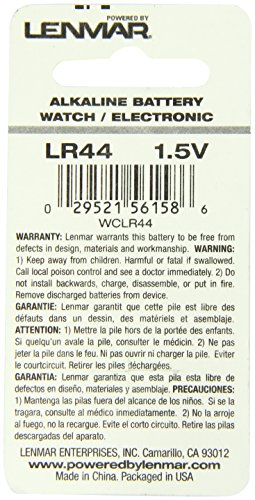 Lenmar WCLR44 1.5 Volt Alkaline Button Cell Battery, 120mAh thumbnail