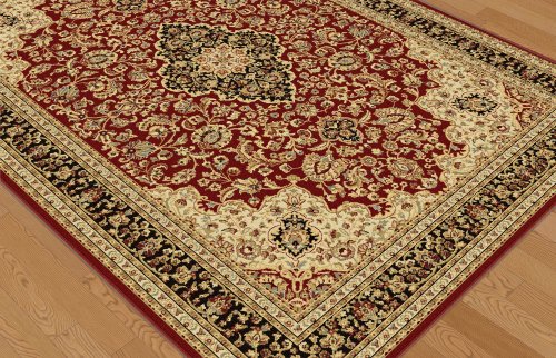 Universal Rugs 7540 Traditional Area Rug, 7-Feet 10-Inch by 10-Feet 6-Inch, Red thumbnail