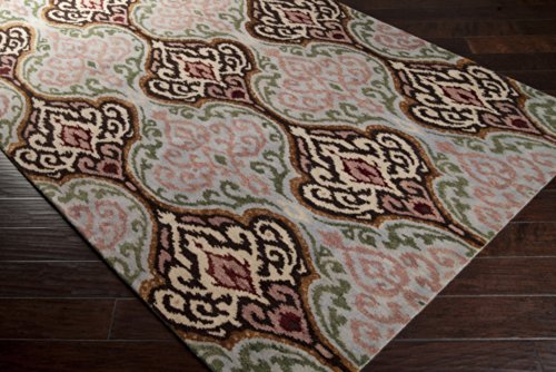 Surya Banshee BAN-3323 Transitional Hand Tufted 100% New Zealand Wool Blue Heather 5' X 8' Global Area Rug