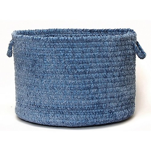 Colonial Mills Simple Chenille Utility Basket, 18 by 12-Inch, Petal Blue