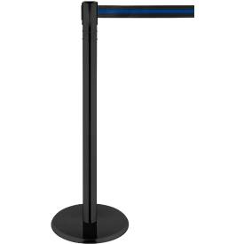 RS-GUIDESYSTEMS Poteau De Ceinture GLA 86, Métal, Hauteur 1000 Mm, Taille De La Sangle L 7000 X L 100 Mm, Bleu/noir Hachuré