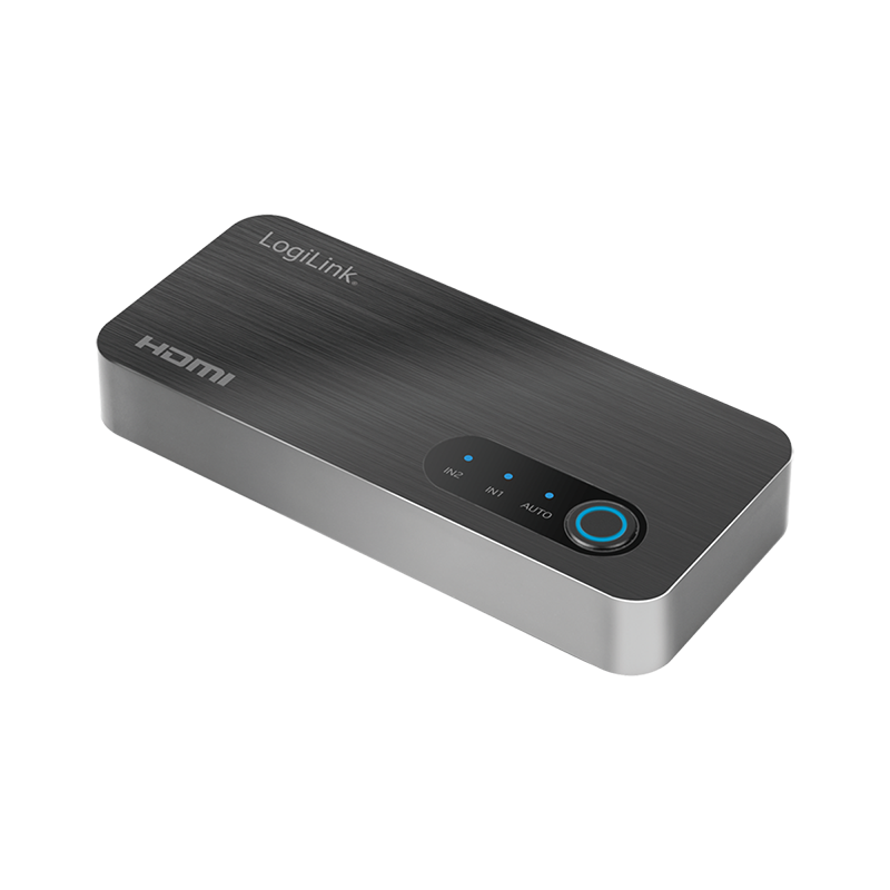 LogiLink HDMI Switch. 2x1-Port. 8K/60 Hz. HDCP. HDR. VRR. CEC
