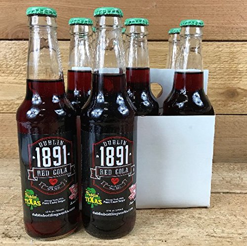 Red Cola 1891 Original Soda Real Pure Cane Sugar (6 Pack) 12 Oz Bottles (Makers of Dublin Dr Pepper)
