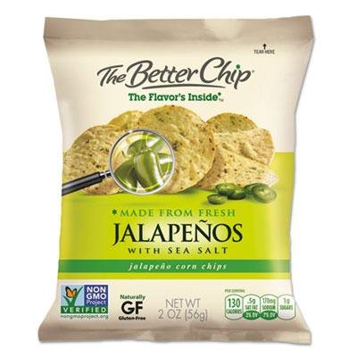 The Better Chip - Corn Chips Jalapeno with Sea Salt 2Oz Bag 18/Box 