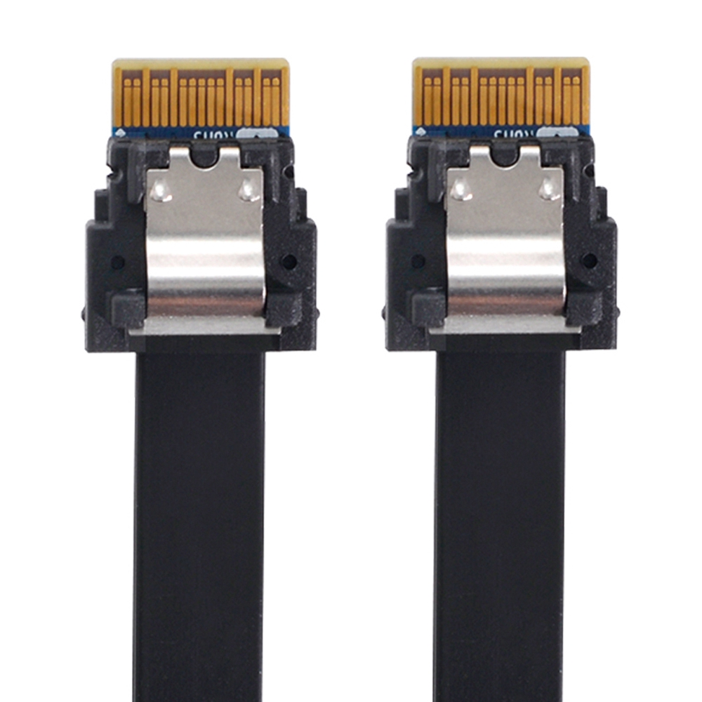 SF-100-0.4M PCI-E Slim Line SAS 4.0 SFF-8654 4i 38-pin Host to SFF-8654 Slim SAS Target Cable