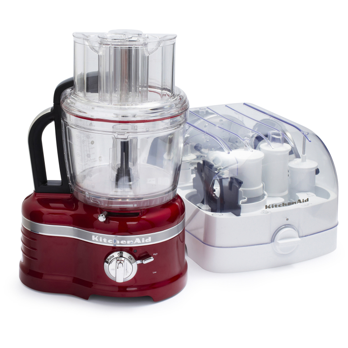 KitchenAid Pro Line Series 16-Cup Food Processor W/ Die Cast Metal Base & Commercial-Style Dicing Kit in Red, KFP1642CA