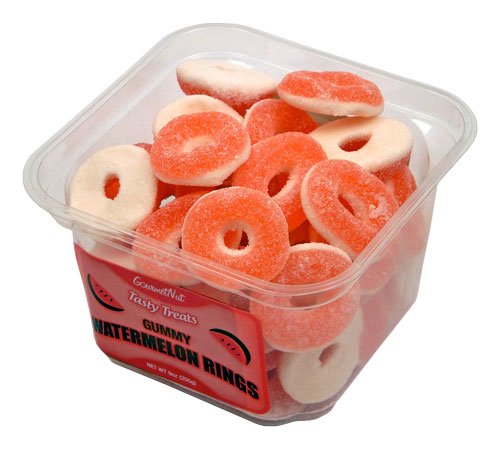 Gummy Watermelon Rings - 9oz Tub thumbnail