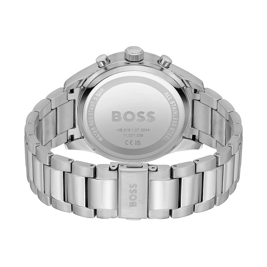 Hugo Boss View 1513989 Men's Chronograph Watch – 44mm Blue Dial Steel Bracelet thumbnail