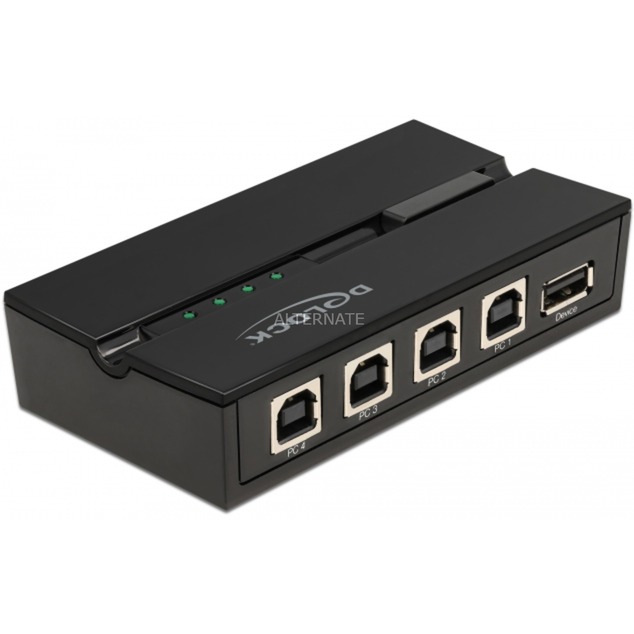 Delock - USB-Umschalter Für Die Gemeinsame Nutzung Von Peripheriegeräten - 4 X USB2.0 - Wandmontierbar, Oberflächenmontierbar (11493)