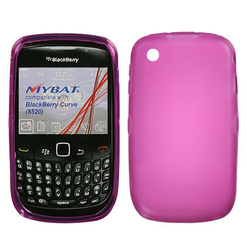 Asmyna BB8520CASKCAM001 Rubberized Slim and Durable Protective Cover for BlackBerry Curve 8520/8530/9300/9330 - 1 Pack - Retail Packaging - Hot Pink/S
